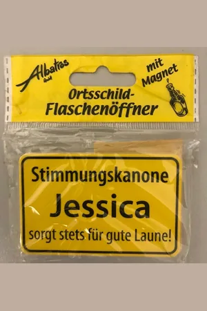 ALBATROS Schlüsselanhänger \Jessica\" - Flaschenöffner Ortsschild Frauenname - Verkäufer: Goldbach-Shop