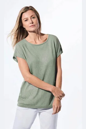 GOLDNER T-Shirt Kurzgröße: Shirt in Leinenoptik - Verkäufer:
