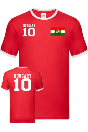 Blondie & Brownie T-Shirt Herren Shirt Ungarn Hungary Sport Trikot Fußball Meister EM Euro Mit Kontrastnaht - Verkäufer: Hubihu
