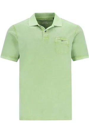 HAJO Poloshirt H Poloshirt Garment DyePopcorn Jacquard salbei - Verkäufer: Herrenmode Kreis Shop