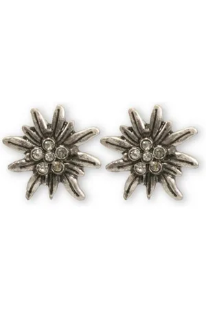 Alpenflüstern Ohrhänger-Set Ohrstecker - STRASS-EDELWEISS I - - Verkäufer: Alpenwahnsinn Tracht & Lifestyle