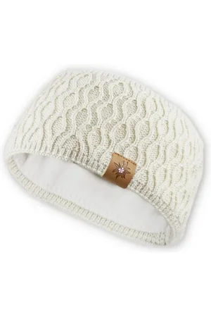 Bavarian Couture Strickmütze Stirnband Damen - GLITZER-EDELWEIß - bordeaux, natur - Verkäufer: Alpenwahnsinn Tracht & Lifestyle