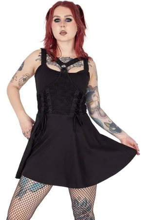 Vixxsin Minikleid Journey Skater Kleid Schnürung Spitze Gothic Goth - Verkäufer: Schompi Trading e.K.