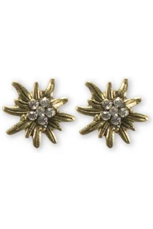 Alpenflüstern Ohrhänger-Set Ohrstecker - STRASS-EDELWEISS I - - Verkäufer: Alpenwahnsinn Tracht & Lifestyle