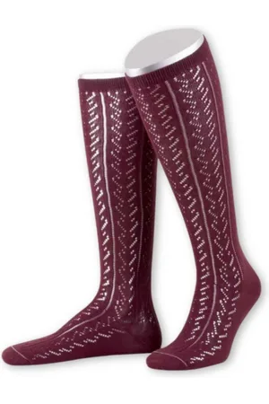 LUSANA Trachtensocken Trachtenstrümpfe Damen - L390 - schilf, bordeaux, natur - Verkäufer: Alpenwahnsinn Tracht & Lifestyle