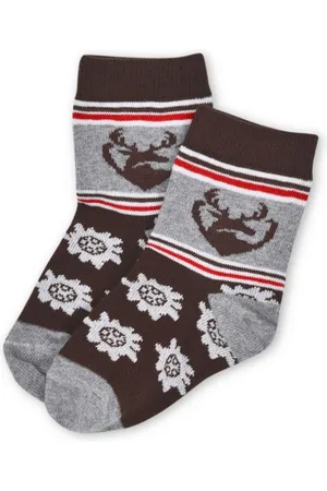 BONDI Trachtenkleid Trachten Baby Socken - HIRSCHL - grau/braun - Verkäufer: Alpenwahnsinn Tracht & Lifestyle