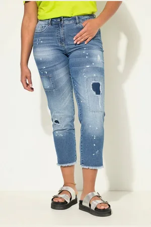 Angel of Style Regular-fit-Jeans Jeans gerade Passform Kleckse Destroy-Effekte - Verkäufer: Popken Fashion Group