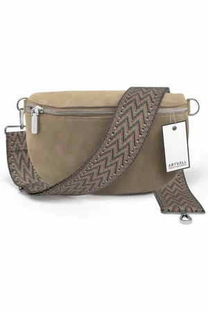 ARTVALL Umhängetasche Wildleder Handtasche Brusttasche Crossbody Beige, Bauchtasche Wildleder Klein mit Schultergurt abnehmbar Crossbody Bag - Verkäufer: EAZY CASE GmbH