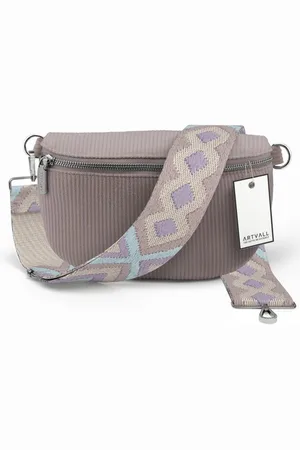 ARTVALL Umhängetasche Cord Handtasche Brusttasche Crossbody Bag Rosé, Bauchtasche Cord weich mit Schultergurt abnehmbar Hüfttasche Klein - Verkäufer: EAZY CASE GmbH
