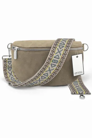 ARTVALL Umhängetasche Wildleder Handtasche Brusttasche Crossbody Beige, Bauchtasche Wildleder Klein mit Schultergurt abnehmbar Crossbody Bag - Verkäufer: EAZY CASE GmbH