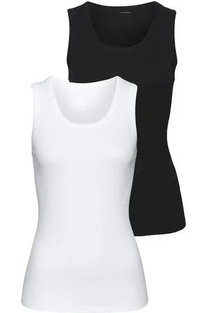 vivance collection Tanktop aus weichem Rippen-Jersey (2er-Pack)