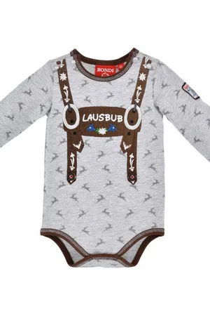 BONDI Trachtenkleid Baby Body - LAUSBUB LA - hellgrau/braun - Verkäufer: Alpenwahnsinn Tracht & Lifestyle