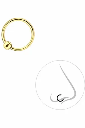 ALEXANDER YORK Nasenpiercing NASENRING 8 mm in Gold, 925 Sterling Silber - Verkäufer: