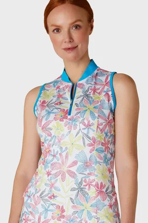 Callaway Golfrock Chevron Floral Print Flounce Golf Dress Damen (1-tlg) UV-Schutz,Stretch - Verkäufer: GFA Sports