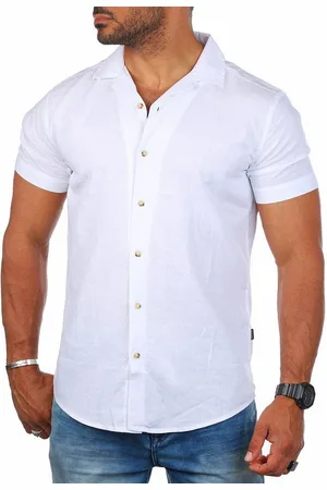 Carisma Kurzarmhemd Herren Leinen Baumwoll Mix Casual Hemd 9212 Regular Kurzarm Kentkragen Uni - Verkäufer: fresh-style