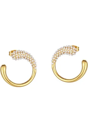 Kingka Paar Ohrstecker Pearl Perlenohrringe Ohrschmuck, Goldfarbener Schmuck für Damen, Edelstahl, Perle (synth) - Verkäufer: