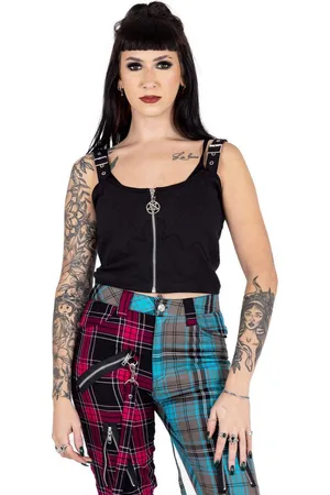 Heartless Trägertop Evaki Punk Goth Gothic Schnallen Träger Pentagramm Fledermaus - Verkäufer: Schompi Trading e.K.