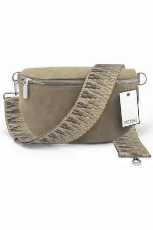 ARTVALL Umhängetasche Wildleder Handtasche Brusttasche Crossbody , Wildleder Bauchtasche mit Reißverschluss breites Schulterband Klein - Verkäufer: EAZY CASE GmbH