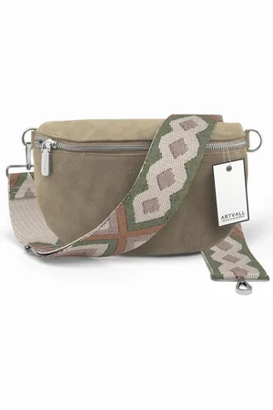 ARTVALL Umhängetasche Wildleder Handtasche Brusttasche Crossbody Beige, Bauchtasche Wildleder Klein mit Schultergurt abnehmbar Crossbody Bag - Verkäufer: EAZY CASE GmbH