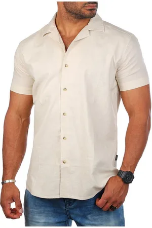 Carisma Kurzarmhemd Herren Leinen Baumwoll Mix Casual Hemd 9212 Regular Kurzarm Kentkragen Uni - Verkäufer: fresh-style