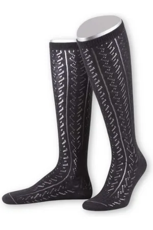 LUSANA Trachtensocken Trachtenstrümpfe Damen - L390 - anthrazit, hellblau, beere - Verkäufer: Alpenwahnsinn Tracht & Lifestyle