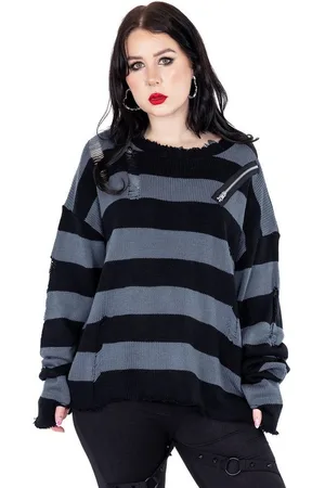 Heartless Strickpullover Your Worst Nightmare Schwarz- Punk Gestreift - Verkäufer: Schompi Trading e.K.