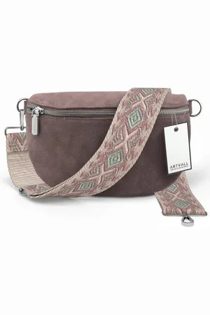 ARTVALL Umhängetasche Wildleder Handtasche Brusttasche Crossbody Lila, Bauchtasche Wildleder Klein mit Schultergurt abnehmbar Crossbody Bag - Verkäufer: EAZY CASE GmbH