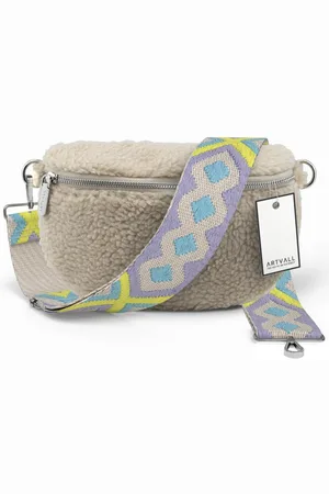 ARTVALL Umhängetasche Teddy Handtasche Brusttasche Schultertasche Beige, Bauchtasche Teddy Plüschtasche Teddyfell mit Schultergurt Design Klein - Verkäufer: EAZY CASE GmbH