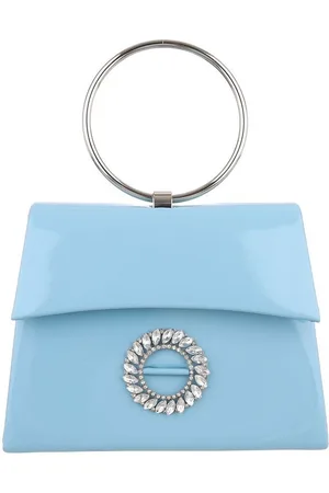 Ital-Design Schultertasche Sehr kleine, Damentasche handtasche schultertasche mit strass in Hellblau - Verkäufer: