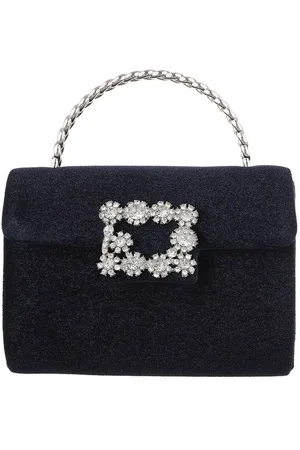 Ital-Design Schultertasche Sehr kleine, Damentasche handtasche schultertasche mit strass in Dunkelblau - Verkäufer: