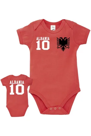 Blondie & Brownie Strampler Albanien Kinder Baby Albania Sport Trikot Fußball Meister WM Europa EM - Verkäufer: Hubihu