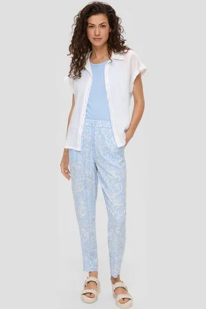 QS by s.Oliver Stoffhose Jogpants aus Viskose mit All-over-Print Gummizug - Verkäufer: