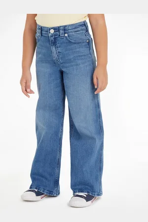 Tommy Hilfiger Straight-Jeans MABEL VINTAGE STRAIGHT DENIM Kinder bis 16 Jahre mit Logostickerei