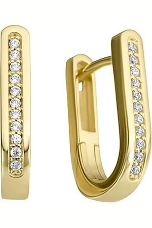 Firetti Paar Creolen Schmuck Geschenk Gold 333 Ohrschmuck Ohrringe Stäbchen, mit Diamant