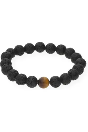 JuwelmaLux Armband Armband JL28-03-0007 Lavasteine mit Tigerauge (kein Set, 1-tlg., kein Set) - Verkäufer: Juwelier-Bacak