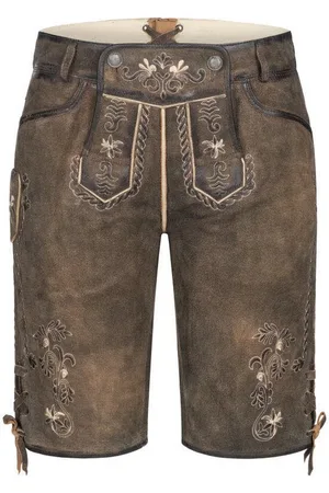 Nübler Trachtenlederhose Lederhose kurz Viona L in Hellbraun von - Verkäufer: Trachtenhof