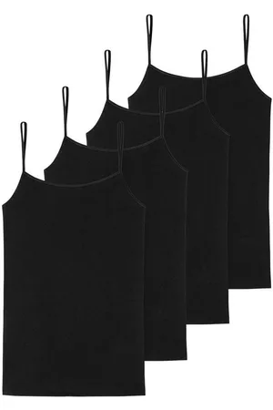 Schiesser Spaghettitop 95/5 Organic Cotton (4-tlg) schmale träger Spaghetti-top - Verkäufer: HBOD