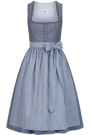 Nübler Dirndl Midi Dirndl Elsa in Rauchblau von - Verkäufer: Trachtenhof