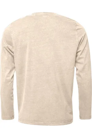 Fynch-Hatton Langarmshirt Serafino, Structure, Garment Dyed - Verkäufer: Lehmann Moden