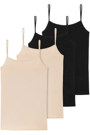 Schiesser Spaghettitop 95/5 Organic Cotton (4-tlg) schmale träger Spaghetti-top - Verkäufer: HBOD