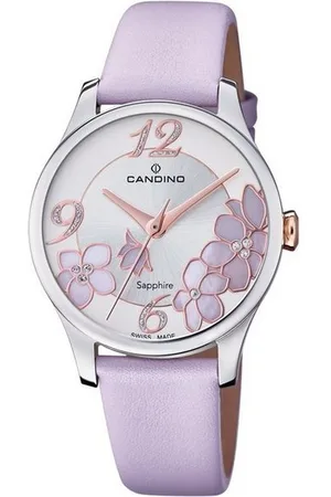 Candino Schweizer Uhr Damenarmbanduhr C4720/2 Edelstahl Leder flieder, (1-tlg) - Verkäufer: Juwelier-Bacak