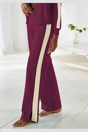 QS by s.Oliver Sweathose Loumngehose mit Kontraststreifen und Pipings, Loungewear