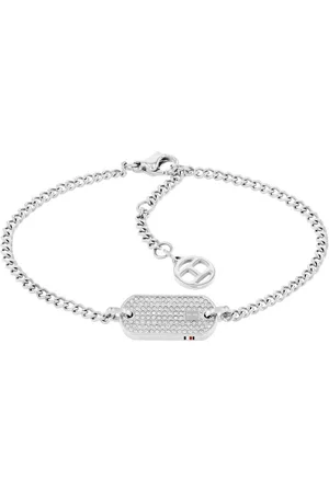 Tommy Hilfiger Armkette SS24 DOG TAG, 2780863, 2780864, mit Glasstein