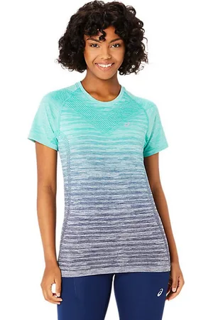 Asics Laufshirt Seamless SS Top Damen Aurora Green Blue Expanse - Verkäufer: Schuhdealer