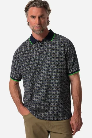 Boston Park Poloshirt Poloshirt Halbarm Allover-Muster - Verkäufer: Popken Fashion Group