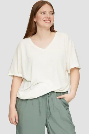 QS by s.Oliver Kurzarmshirt T-Shirt aus Leinenmix im Relaxed Fit - Verkäufer: s.Oliver