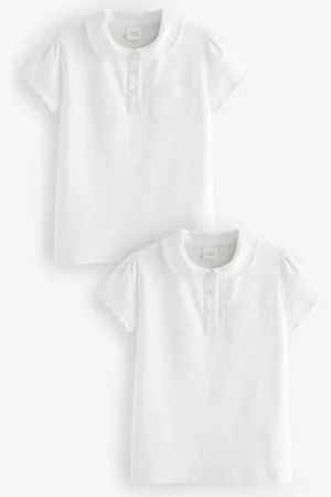 Next Poloshirt Jersey-Poloshirts mit Bogenkantendesign, 2er-Pack (2-tlg) - Verkäufer: Germany GmbH