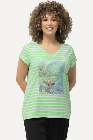 Ulla Popken T-Shirt Shirt Ringel Schildkröte Rundhals Halbarm - Verkäufer: Popken Fashion Group