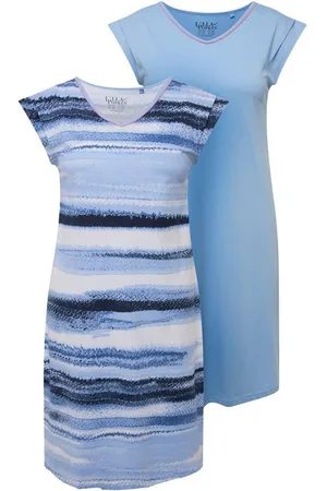 Ulla Popken Bigshirt Bigshirts 2er-Pack uni/Streifen V-Ausschnitt - Verkäufer: Popken Fashion Group