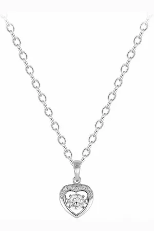 ALEXANDER YORK Kette mit Anhänger Zirkonia und HERZ rhodiniert, 2-tlg., 925 Sterling Silber - Verkäufer: